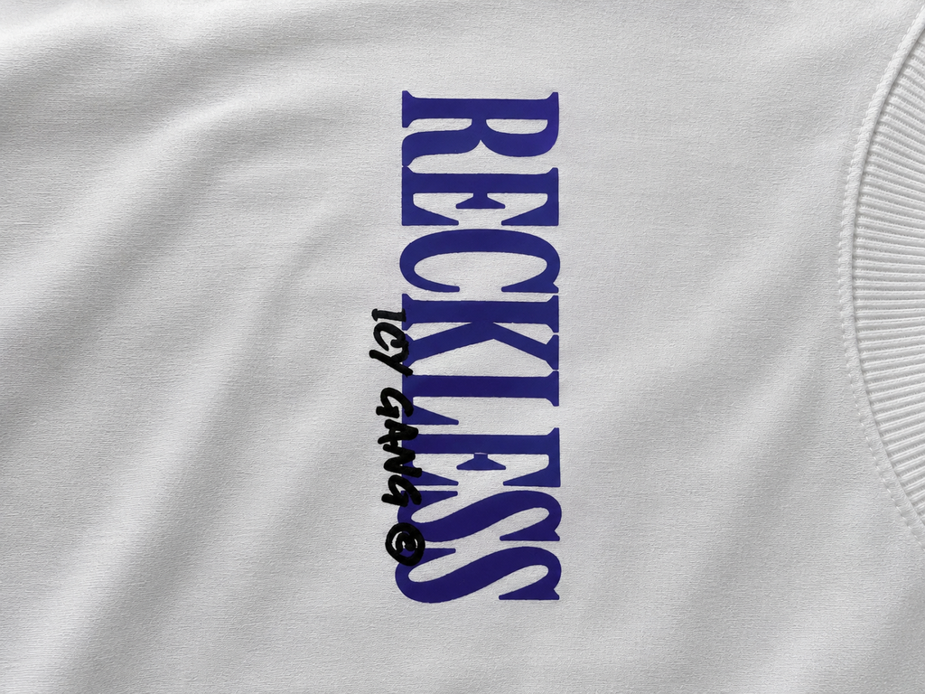 RECKLESS ICY GANG Oversized Tee – White