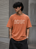 DIRTY DEEDS Acid Wash Oversized Tee – Vintage pink