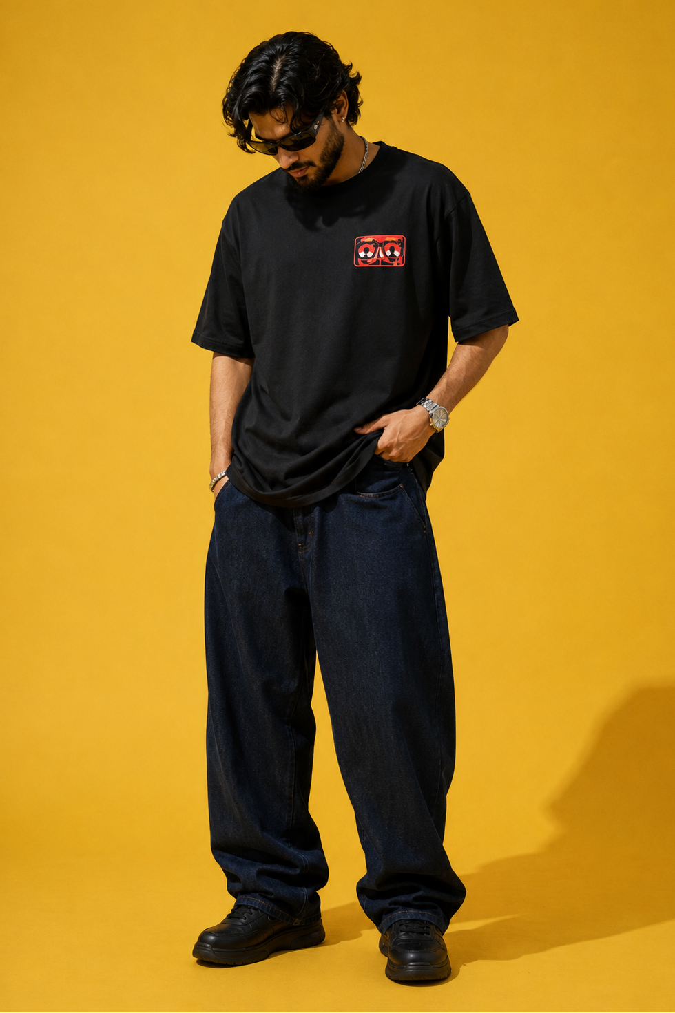 Save Your Tears Inspired Oversized Tee – Black